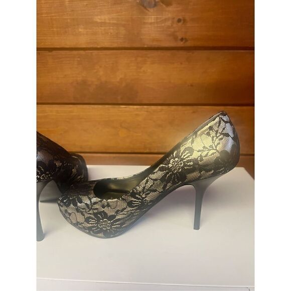 Guess * Fabric Lace * peek a toe * Heels * Sz 8.5 NIB - Picture 6 of 12